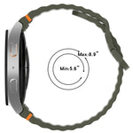 Cinturino per orologio in silicone a sgancio rapido con cucitura a grana ondulata, For Samsung Galaxy Watch 4 44mm, For Samsung Galaxy Watch 4 40mm