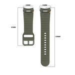 Cinturino per orologio in silicone a sgancio rapido con cucitura a grana ondulata, For Samsung  Galaxy Watch 4 Classic 46mm, For Samsung  Galaxy Watch 4 Classic 42mm