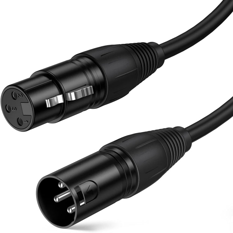 Cavo per microfono XLR, 4,95 piedi XLR maschio a XLR femmina bilanciato a 3 pin, nero, XLR Male to XLR Female 3 Pin