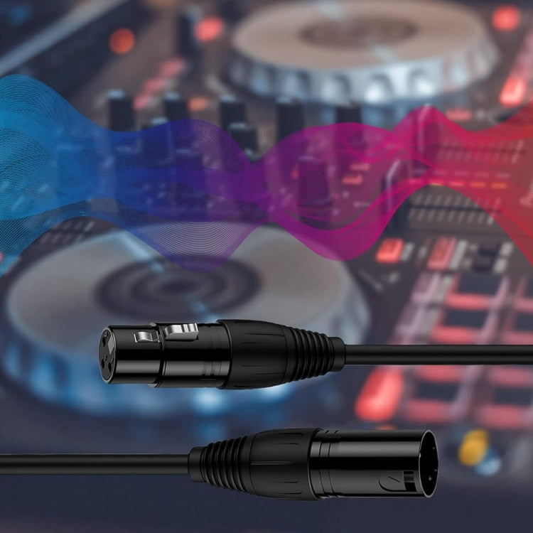Cavo per microfono XLR, 4,95 piedi XLR maschio a XLR femmina bilanciato a 3 pin, nero, XLR Male to XLR Female 3 Pin