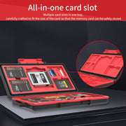 Scatola di immagazzinaggio impermeabile e antipolvere multi-in-one per schede di memoria SD / TF / XQD / CF / SIM / TF