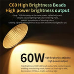 Lampada da palco RGB C60R 60W luce di riempimento COB