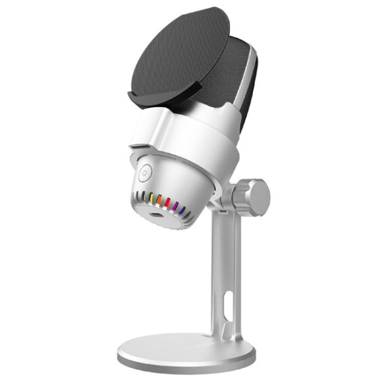 Microfono USB da tavolo ME9 con riduzione rumore e luce RGB