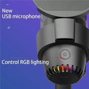 Microfono USB da tavolo ME9 con riduzione rumore e luce RGB