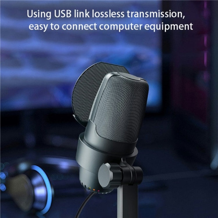 Microfono USB da tavolo ME9 con riduzione rumore e luce RGB