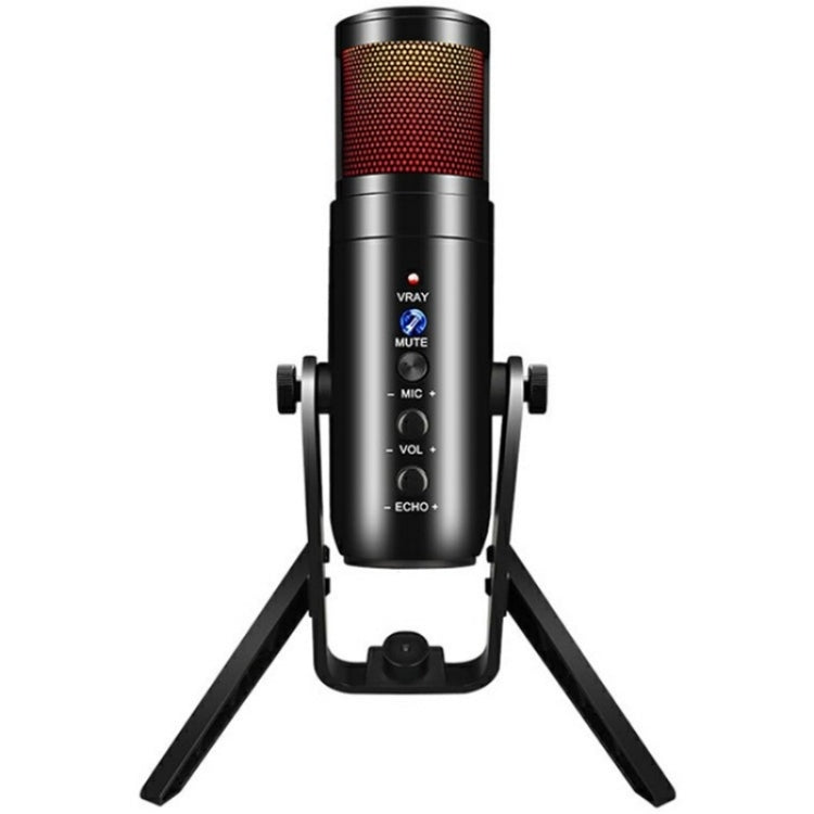 Microfono a condensatore per giochi E-Sports MU900 Max RGB Light con supporto da tavolo, MU900 Max