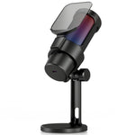 Microfono a condensatore da tavolo M8 con luce RGB