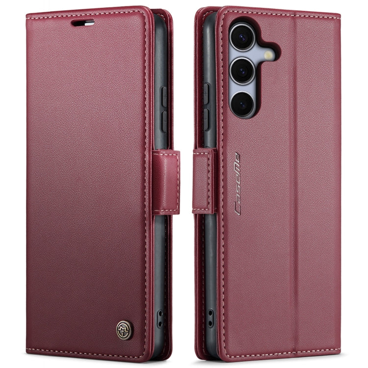 CaseMe 023 Custodia per telefono in pelle antifurto con fibbia a farfalla e texture Litchi RFID, For Galaxy A36 5G, For Galaxy S25 5G, For Galaxy S25+ 5G, For Galaxy S25 Ultra 5G