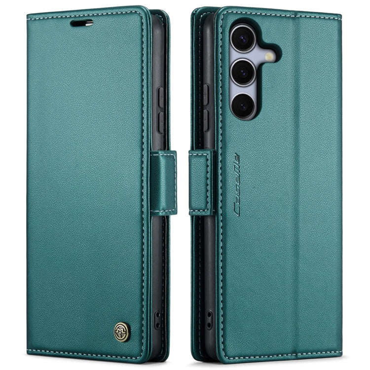 CaseMe 023 Custodia per telefono in pelle antifurto con fibbia a farfalla e texture Litchi RFID, For Galaxy A36 5G, For Galaxy S25 5G, For Galaxy S25+ 5G, For Galaxy S25 Ultra 5G