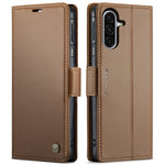 CaseMe 023 Custodia per telefono in pelle antifurto con fibbia a farfalla e texture Litchi RFID, For Galaxy Z Fold7, For Galaxy S25 Edge 5G, For Galaxy A56 5G, For Galaxy A26 5G