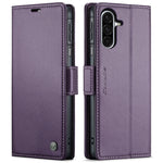 CaseMe 023 Custodia per telefono in pelle antifurto con fibbia a farfalla e texture Litchi RFID, For Galaxy Z Fold7, For Galaxy S25 Edge 5G, For Galaxy A56 5G, For Galaxy A26 5G