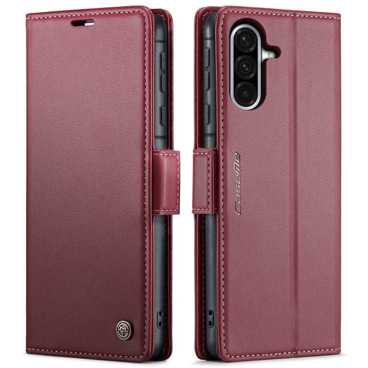 CaseMe 023 Custodia per telefono in pelle antifurto con fibbia a farfalla e texture Litchi RFID, For Galaxy A36 5G, For Galaxy S25 5G, For Galaxy S25+ 5G, For Galaxy S25 Ultra 5G