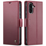 CaseMe 023 Custodia per telefono in pelle antifurto con fibbia a farfalla e texture Litchi RFID, For Galaxy A36 5G, For Galaxy S25 5G, For Galaxy S25+ 5G, For Galaxy S25 Ultra 5G