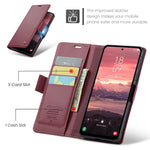 CaseMe 023 Custodia per telefono in pelle antifurto con fibbia a farfalla e texture Litchi RFID, For Galaxy A36 5G, For Galaxy S25 5G, For Galaxy S25+ 5G, For Galaxy S25 Ultra 5G