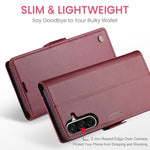 CaseMe 023 Custodia per telefono in pelle antifurto con fibbia a farfalla e texture Litchi RFID, For Galaxy A36 5G, For Galaxy S25 5G, For Galaxy S25+ 5G, For Galaxy S25 Ultra 5G