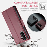 CaseMe 023 Custodia per telefono in pelle antifurto con fibbia a farfalla e texture Litchi RFID, For Galaxy A36 5G, For Galaxy S25 5G, For Galaxy S25+ 5G, For Galaxy S25 Ultra 5G