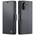 CaseMe 023 Custodia per telefono in pelle antifurto con fibbia a farfalla e texture Litchi RFID, For Galaxy A36 5G, For Galaxy S25 5G, For Galaxy S25+ 5G, For Galaxy S25 Ultra 5G