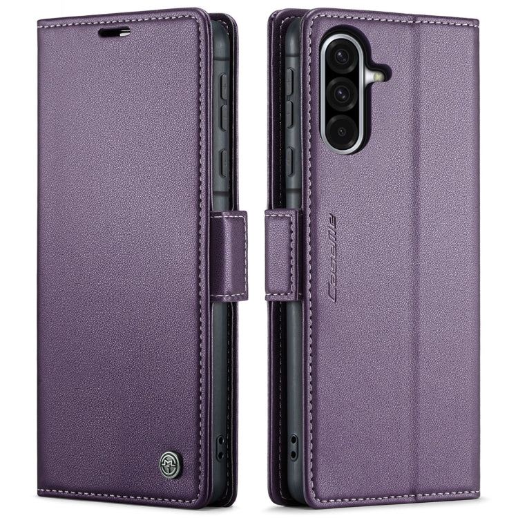 CaseMe 023 Custodia per telefono in pelle antifurto con fibbia a farfalla e texture Litchi RFID, For Galaxy A36 5G, For Galaxy S25 5G, For Galaxy S25+ 5G, For Galaxy S25 Ultra 5G
