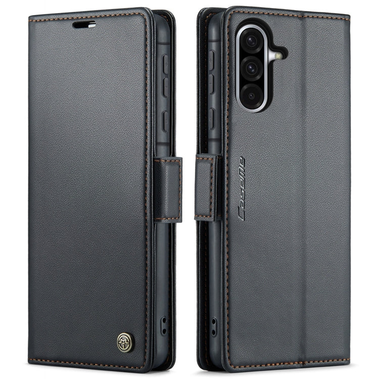 CaseMe 023 Custodia per telefono in pelle antifurto con fibbia a farfalla e texture Litchi RFID, For Galaxy Z Fold7, For Galaxy S25 Edge 5G, For Galaxy A56 5G, For Galaxy A26 5G