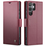 CaseMe 023 Custodia per telefono in pelle antifurto con fibbia a farfalla e texture Litchi RFID, For Galaxy A36 5G, For Galaxy S25 5G, For Galaxy S25+ 5G, For Galaxy S25 Ultra 5G