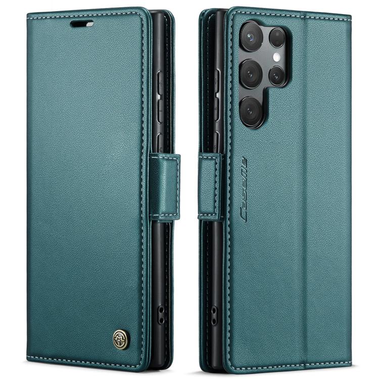 CaseMe 023 Custodia per telefono in pelle antifurto con fibbia a farfalla e texture Litchi RFID, For Galaxy A36 5G, For Galaxy S25 5G, For Galaxy S25+ 5G, For Galaxy S25 Ultra 5G