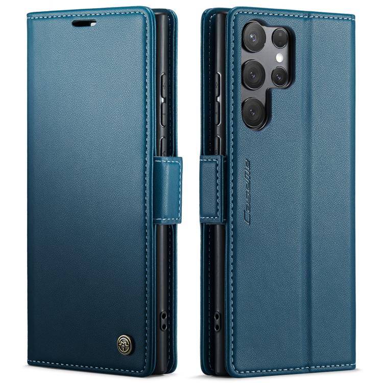 CaseMe 023 Custodia per telefono in pelle antifurto con fibbia a farfalla e texture Litchi RFID, For Galaxy A36 5G, For Galaxy S25 5G, For Galaxy S25+ 5G, For Galaxy S25 Ultra 5G