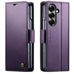 CaseMe 023 Custodia per telefono in pelle antifurto con fibbia a farfalla e texture Litchi RFID, For Galaxy Z Fold7, For Galaxy S25 Edge 5G, For Galaxy A56 5G, For Galaxy A26 5G