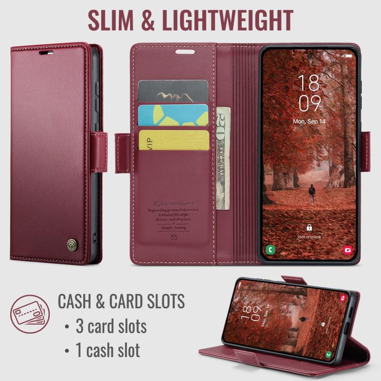 Custodia portafoglio in pelle per Samsung Galaxy S26