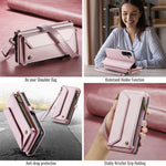 CaseMe C36 custodia portafoglio in pelle per Galaxy S24 FE 5G