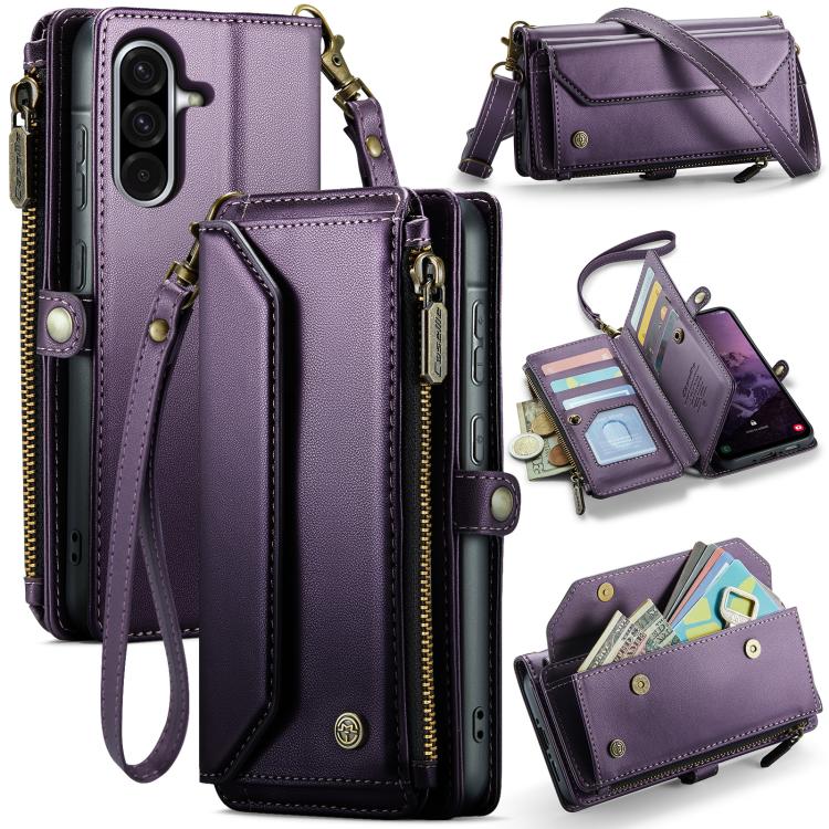CaseMe C36 custodia portafoglio in pelle per Galaxy S24 FE 5G