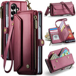 Custodia portafoglio in pelle con RFID per Galaxy Z Fold7