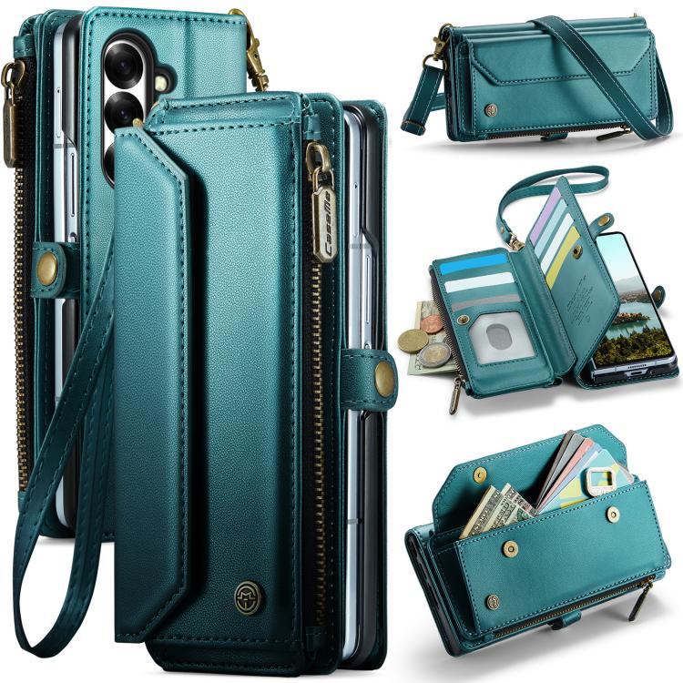 Custodia portafoglio in pelle con RFID per Galaxy Z Fold7