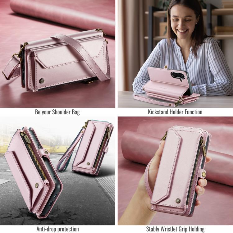 Custodia portafoglio in pelle con RFID per Galaxy Z Fold7