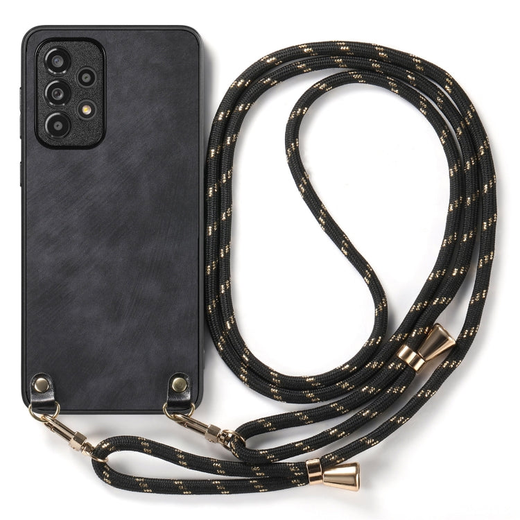 Custodia per telefono con retro in pelle vintage per PC e tracolla, For Samsung Galaxy A30 / A20