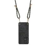 Custodia per telefono con retro in pelle vintage per PC e tracolla, For Samsung Galaxy A30 / A20