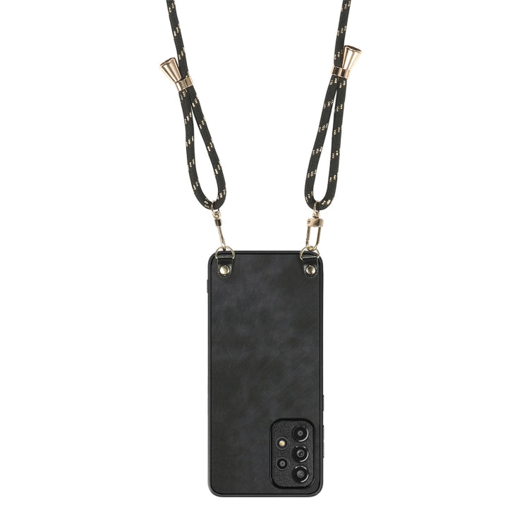 Custodia per telefono con retro in pelle vintage per PC e tracolla, For Samsung Galaxy A30 / A20