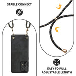 Custodia per telefono con retro in pelle vintage per PC e tracolla, For Samsung Galaxy A30 / A20