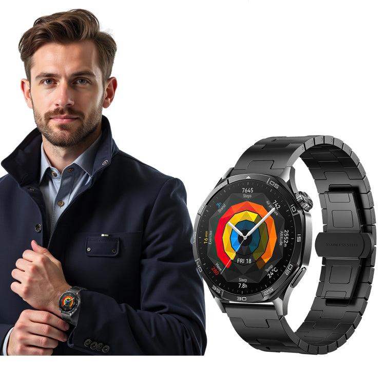 Cinturino in lega di titanio da 22 mm in metallo Nero Per Huawei Watch GT2 Pro