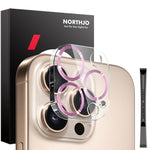 Pellicola protettiva per obiettivo della fotocamera NORTHJO CD Veins 3D in vetro temperato, For iPhone 16 Pro / 16 Pro Max, For iPhone 16 / 16 Plus