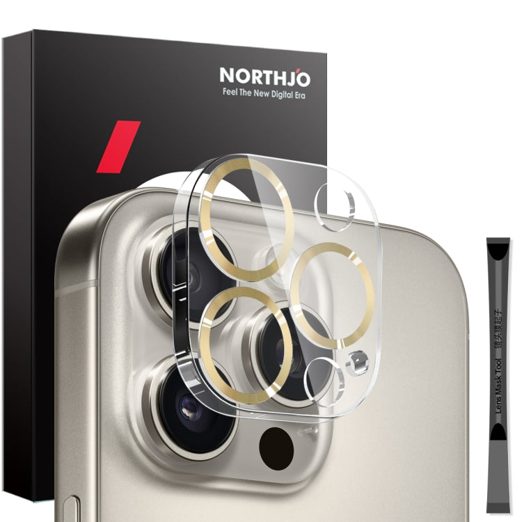 Pellicola protettiva per obiettivo della fotocamera NORTHJO CD Veins 3D in vetro temperato, For iPhone 16 Pro / 16 Pro Max, For iPhone 16 / 16 Plus