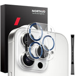 Pellicola protettiva per obiettivo della fotocamera NORTHJO CD Veins 3D in vetro temperato, For iPhone 16 Pro / 16 Pro Max, For iPhone 16 / 16 Plus