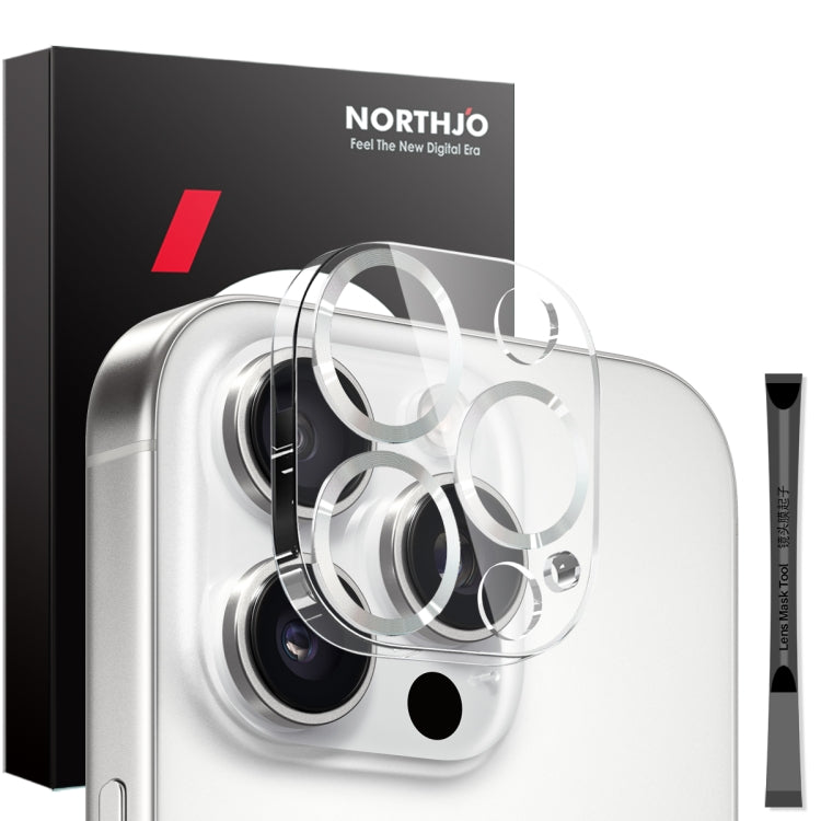 Pellicola protettiva per obiettivo della fotocamera NORTHJO CD Veins 3D in vetro temperato, For iPhone 16 Pro / 16 Pro Max, For iPhone 16 / 16 Plus