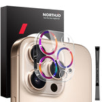 Pellicola protettiva per obiettivo della fotocamera NORTHJO CD Veins 3D in vetro temperato, For iPhone 16 Pro / 16 Pro Max, For iPhone 16 / 16 Plus