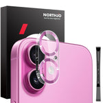 Pellicola protettiva per obiettivo della fotocamera NORTHJO CD Veins 3D in vetro temperato, For iPhone 16 Pro / 16 Pro Max, For iPhone 16 / 16 Plus