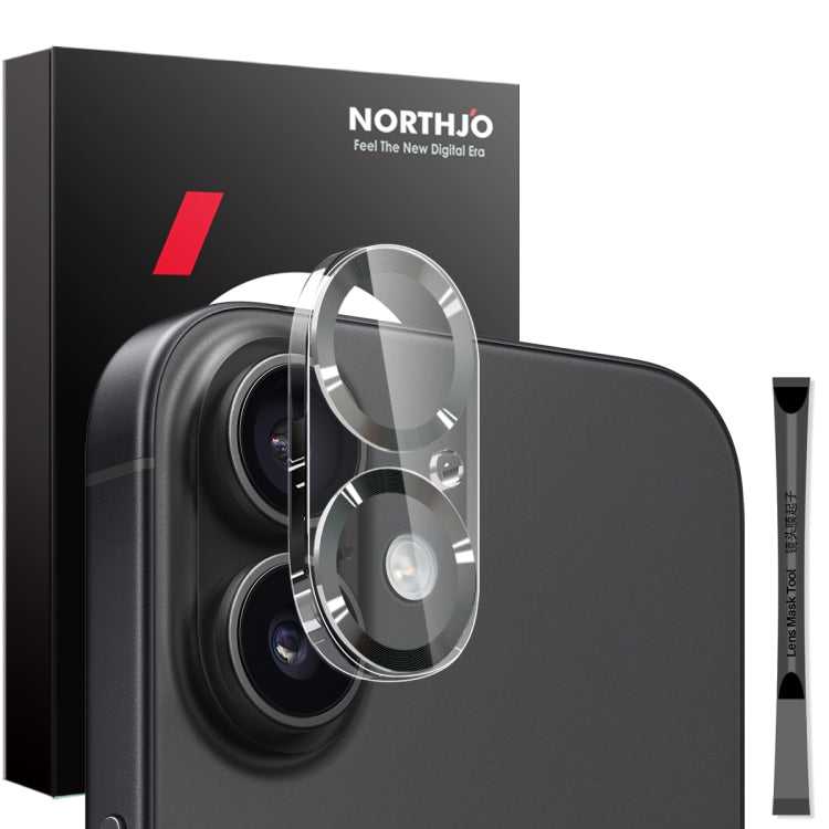 Pellicola protettiva per obiettivo della fotocamera NORTHJO CD Veins 3D in vetro temperato, For iPhone 16 Pro / 16 Pro Max, For iPhone 16 / 16 Plus