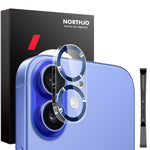 Pellicola protettiva per obiettivo della fotocamera NORTHJO CD Veins 3D in vetro temperato, For iPhone 16 Pro / 16 Pro Max, For iPhone 16 / 16 Plus