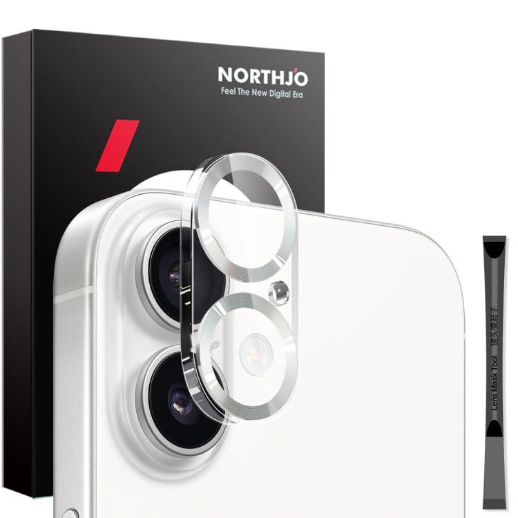 Pellicola protettiva per obiettivo della fotocamera NORTHJO CD Veins 3D in vetro temperato, For iPhone 16 Pro / 16 Pro Max, For iPhone 16 / 16 Plus