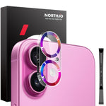 Pellicola protettiva per obiettivo della fotocamera NORTHJO CD Veins 3D in vetro temperato, For iPhone 16 Pro / 16 Pro Max, For iPhone 16 / 16 Plus