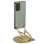 Custodia per telefono con retro in pelle con trama in fibra di carbonio e tracolla, For Samsung Galaxy S21+ 5G, For Samsung Galaxy S21 Ultra 5G, For Samsung Galaxy A21s, For Samsung Galaxy A71 4G