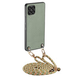 Custodia per telefono con retro in pelle con trama in fibra di carbonio e tracolla, For Samsung Galaxy A51 4G, For Samsung Galaxy A23, For Samsung Galaxy A14 4G / 5G, For Samsung Galaxy A12